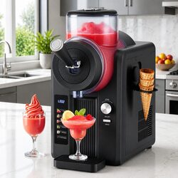 Slushie Machine Ice Cream Maker 2L Frozen Smoothies Milkshakes Black Kitchen