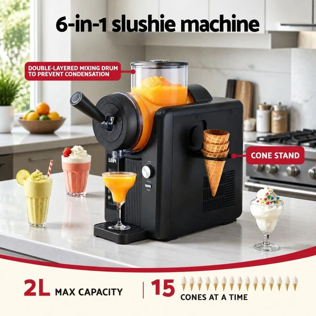 Slushie Machine Ice Cream Maker Kitchen 2L