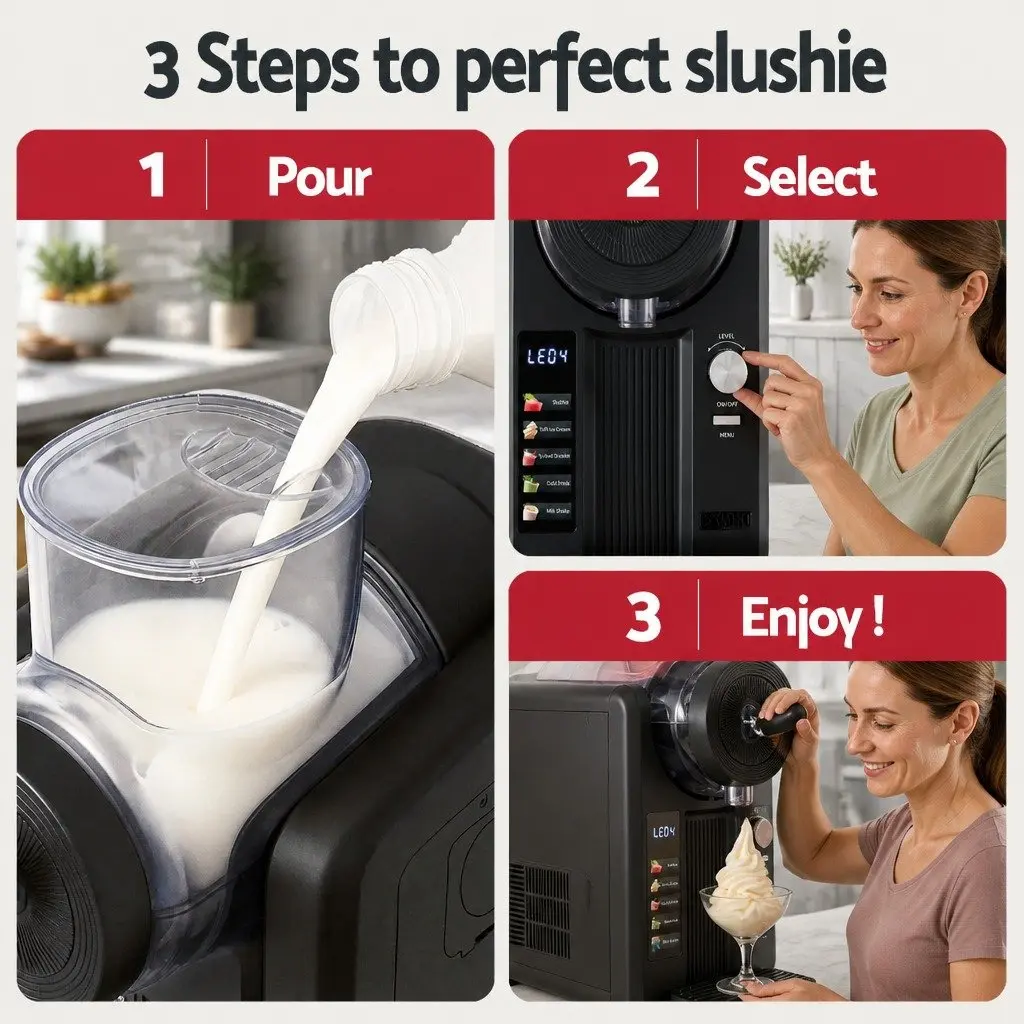 Slushie Machine Ice Cream Maker Kitchen 2L