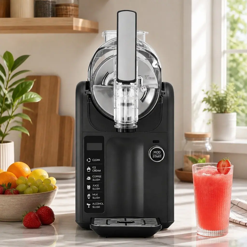 5in1 Slushie Machine Ice Cream Maker 2L Grey Soft Serve Frozen Drink Kitchen