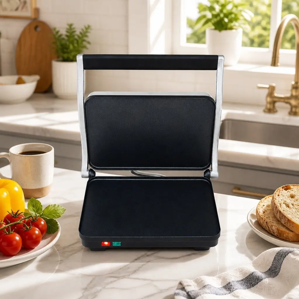3 in 1 Sandwich Maker Steak Press Grill 1000W Toastie Press Fry Pan Black