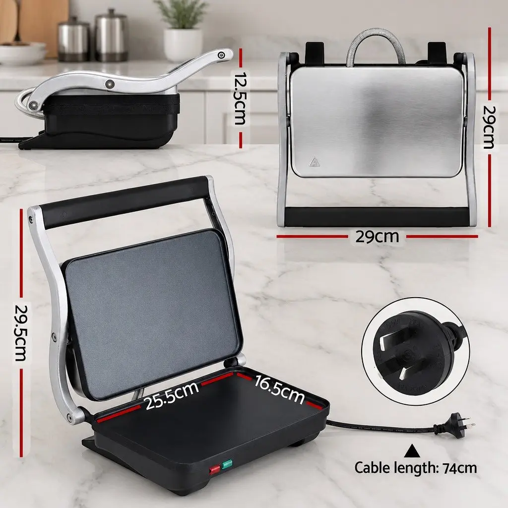3 in 1 Sandwich Maker Steak Press Grill 1000W Toastie Press Fry Pan Black