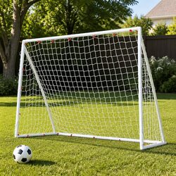 8FT Soccer Goal Specifications: UPVC Frame & PE Mesh