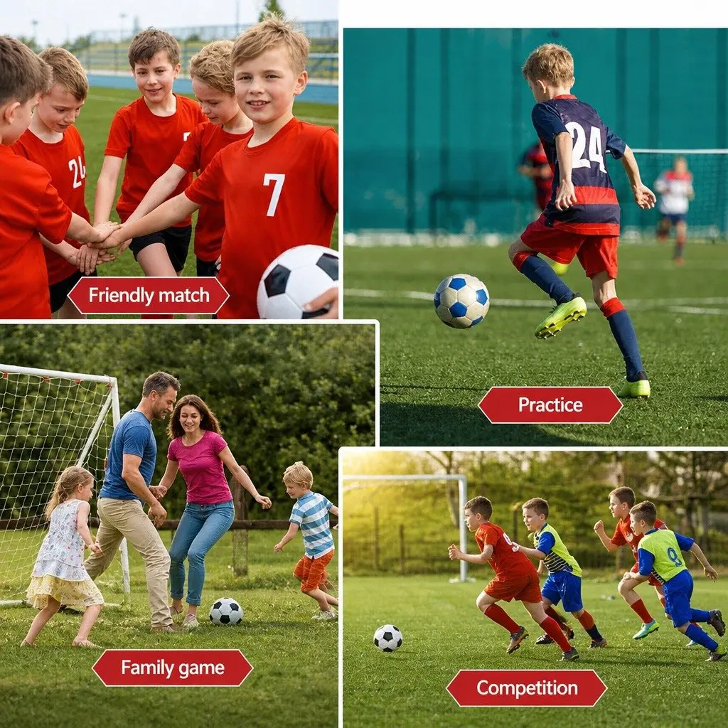 8FT Soccer Football Goal Net UPVC Frame PE Mesh Weatherproof Portable Backyard