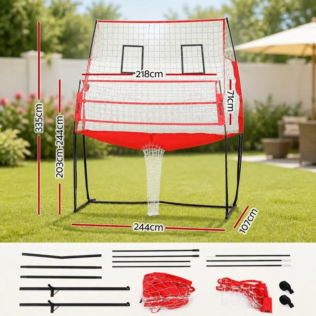 Volleyball Net Training Equipment Adjustable Height Portable for Beach and Backyard 244 x 107 x 335 cm