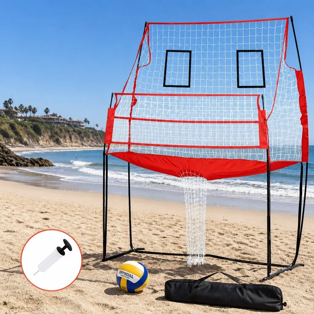 Volleyball Net Training Equipment Adjustable Height Portable for Beach and Backyard 244 x 107 x 335 cm