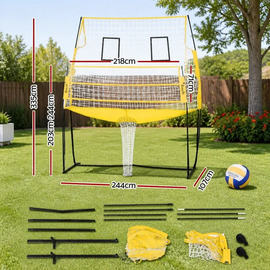 Volleyball Net Free-standing Adjustable Height Portable for Beach and Backyard 8ft