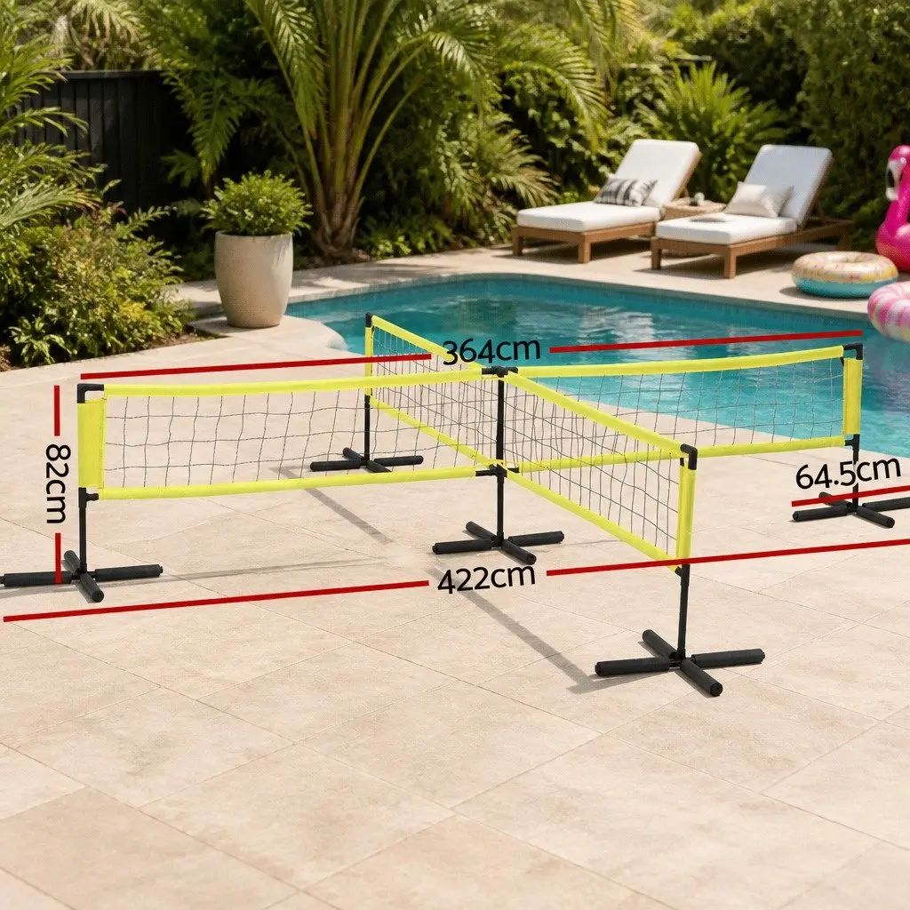 Water Volleyball Pool Net Set Floating Anchor Bags Game Equipment Portable