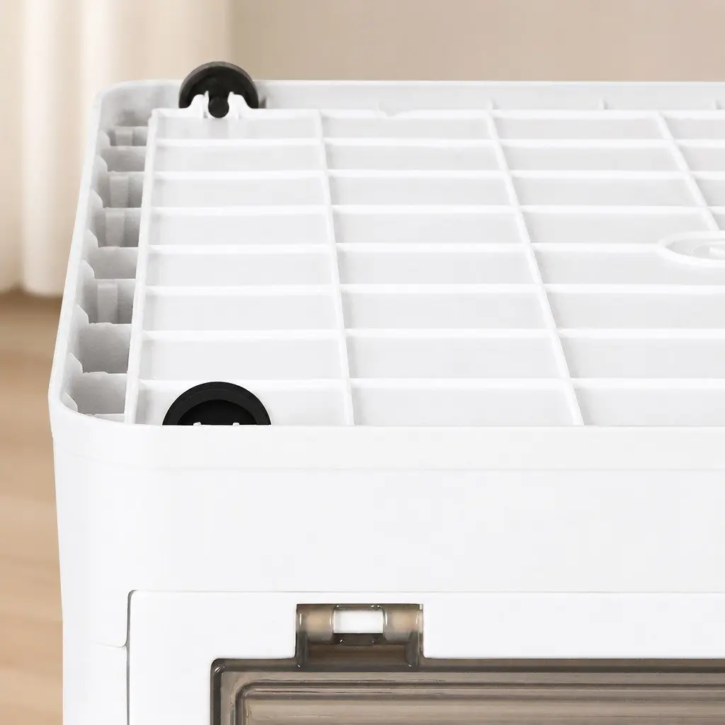 Stackable Storage Box with Lid for Kids Clothes Organizer 40.5cm x 29cm x 24cm