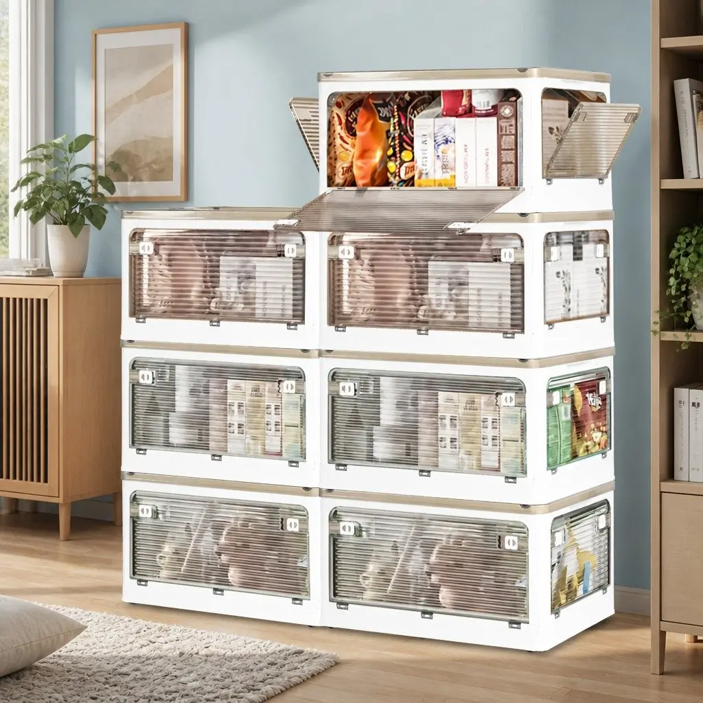 Stackable Storage Box with Lid for Kids Clothes Organizer 40.5cm x 29cm x 24cm