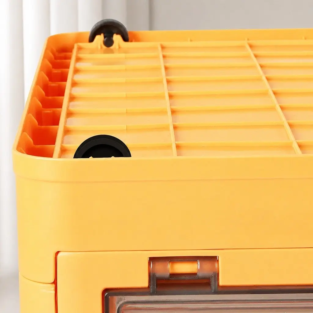 Stackable Storage Organiser Box Container with Lid Plastic Foldable Large Medium