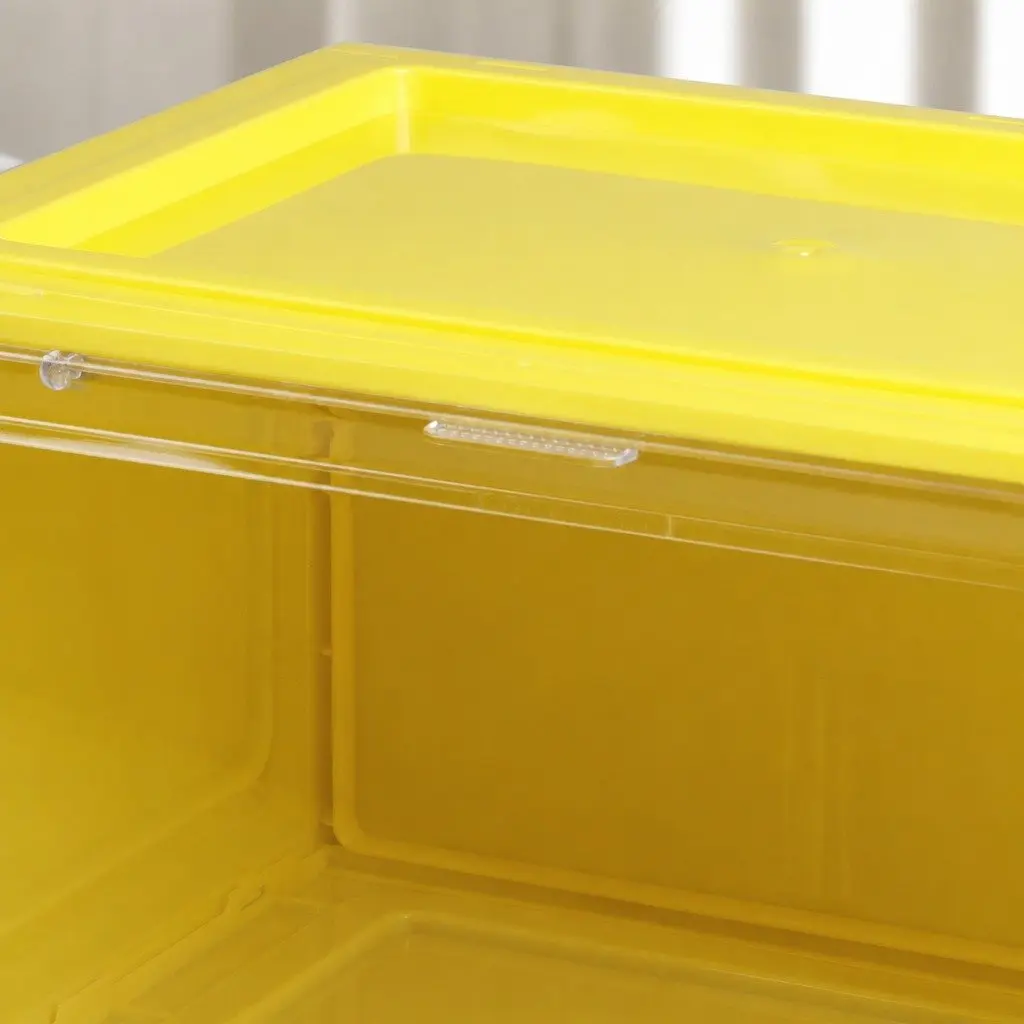 Stackable Sneaker Display Case Drop Front Clear Door Shoe Storage Organiser