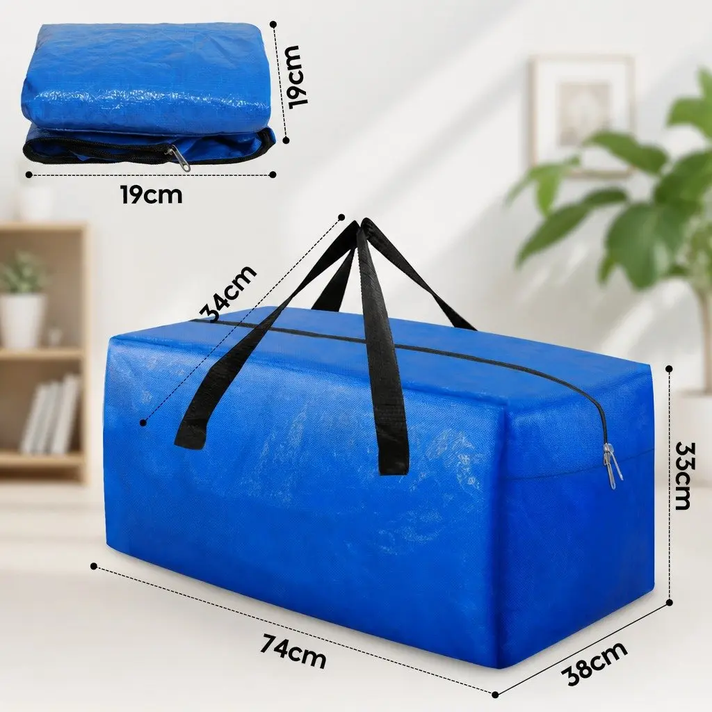6 Pack Moving Storage Bags Heavy Duty Waterproof Carry Backpack Organiser