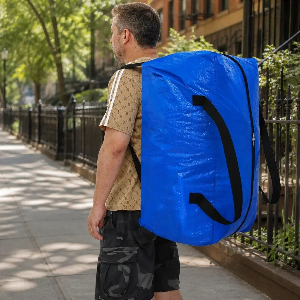 6 Pack Moving Storage Bags Heavy Duty Waterproof Carry Backpack Organiser