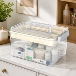 Two-Layer Medical Storage Box with Specific Measurements