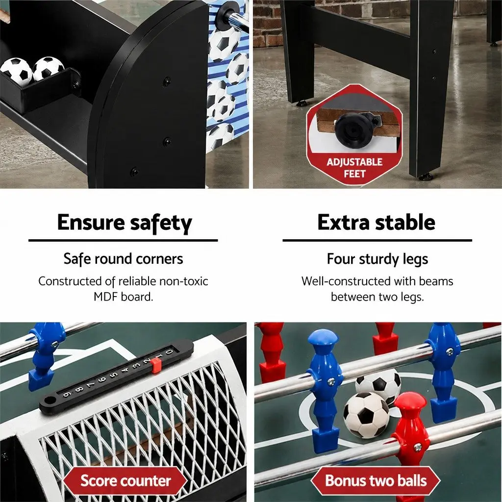 4FT Foosball Soccer Table Home Family Game Party Entertainment Playroom Activity