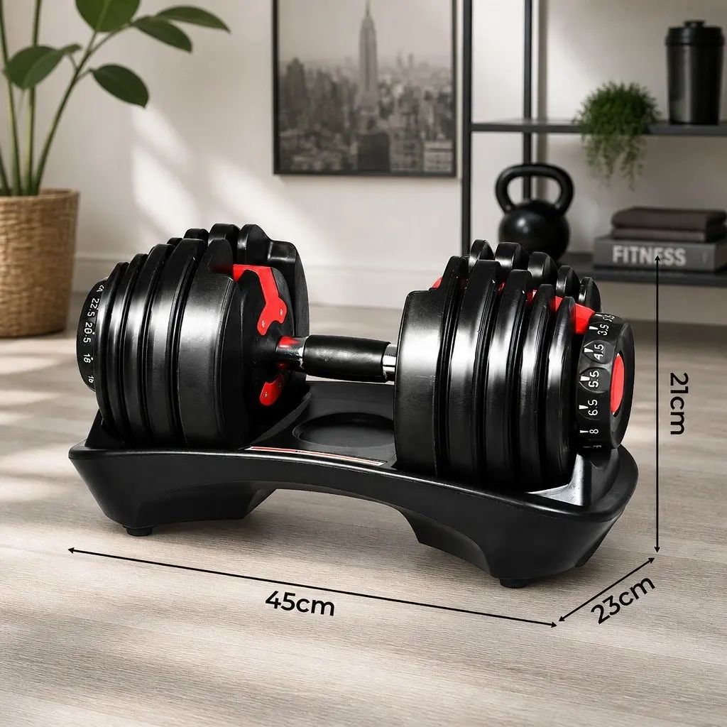 Adjustable Dumbbell Set Home Gym Training 24kg