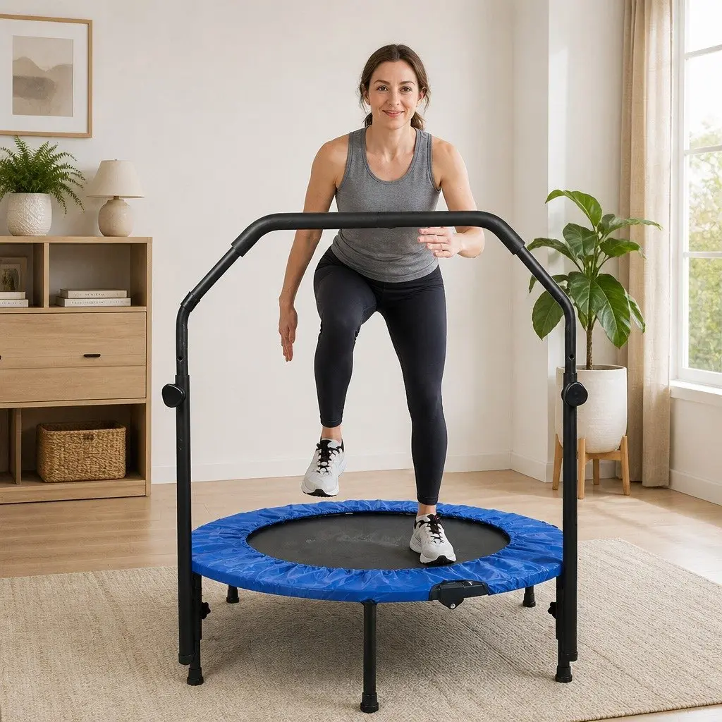 40 Inch Foldable Mini Trampoline Rebounder Fitness Bouncer Home