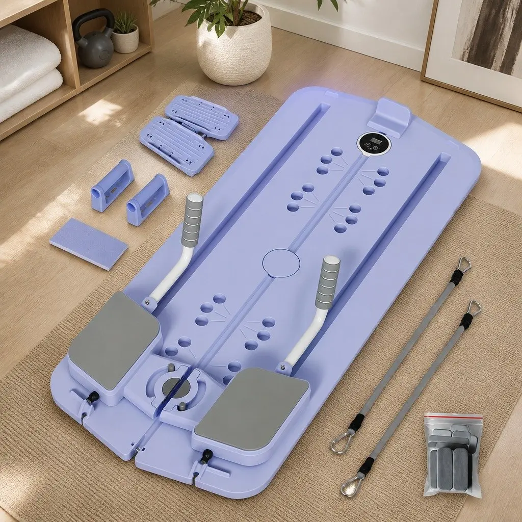 Pilates Board Abdominal Core Trainer Push Up Home Gym Exercise Equipment Set