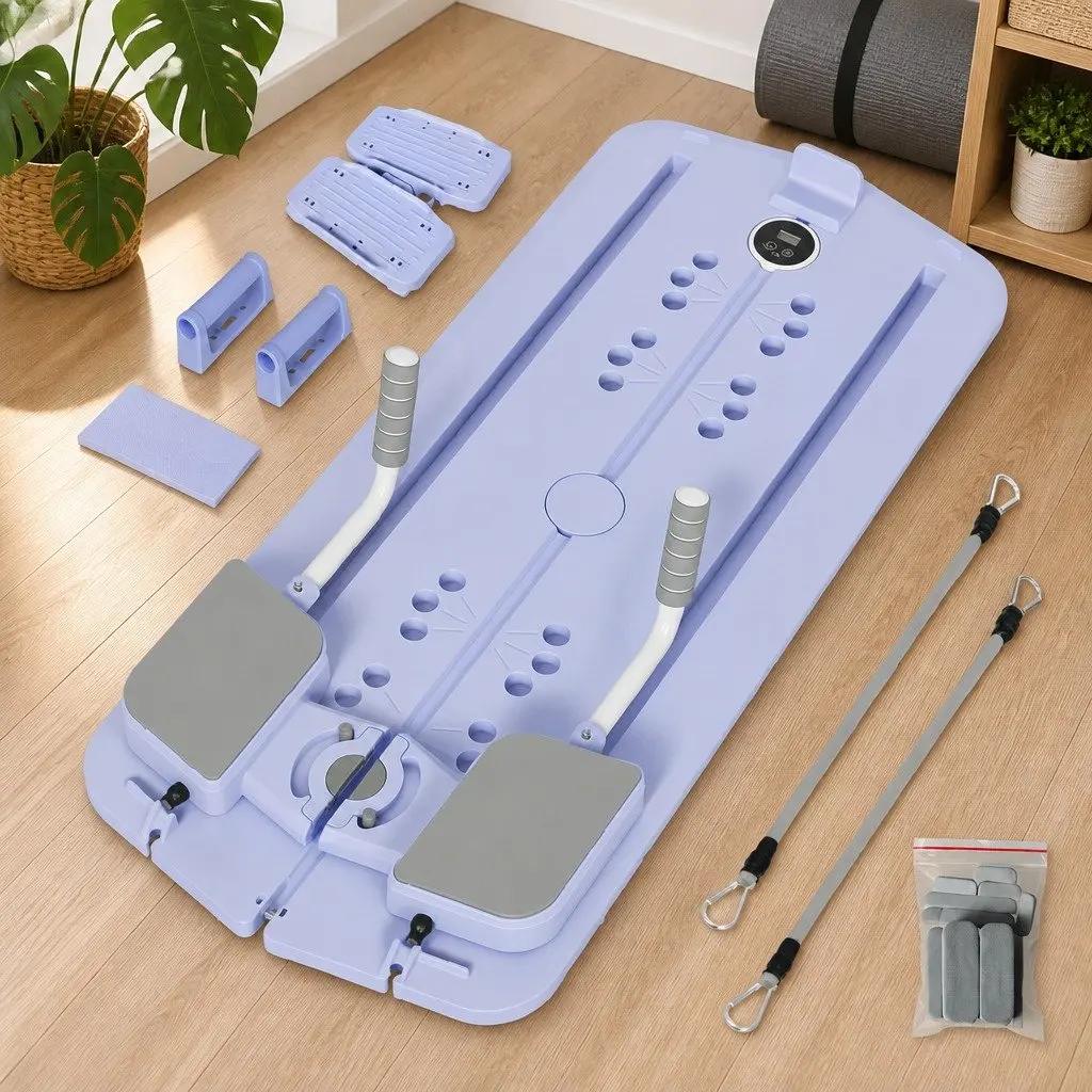 Pilates Board Abdominal Core Trainer Push Up Home Gym Exercise Equipment Set
