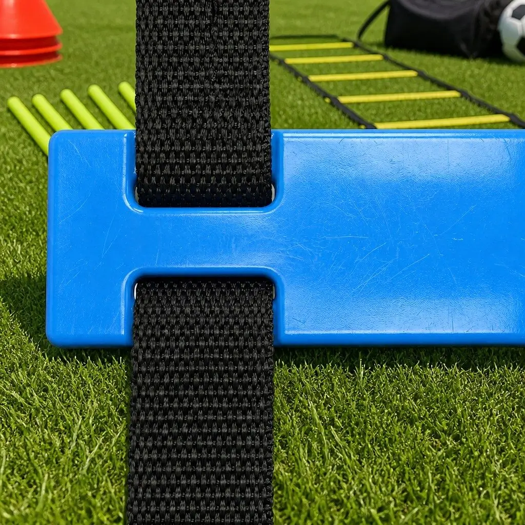 Agility Training Set for Soccer and Football 6 Piece Includes Agility Ladder Poles Cones Jump Rope