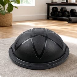 Half Balance Ball Yoga Core Trainer with 2 Resistance Bands Home Gym Equipment