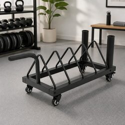 Horizontal Weight Plate Storage Rack with Wheels