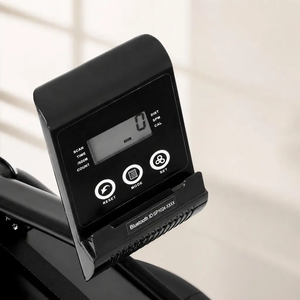 Water Rowing Machine Home Gym Equipment Fitness Rower LED Display Bluetooth Apps