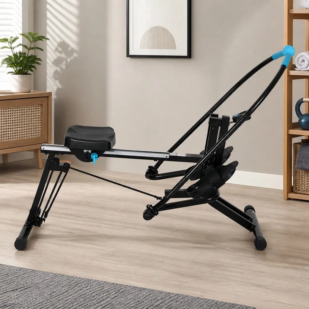 2-in-1 Rowing Machine and Leg Press