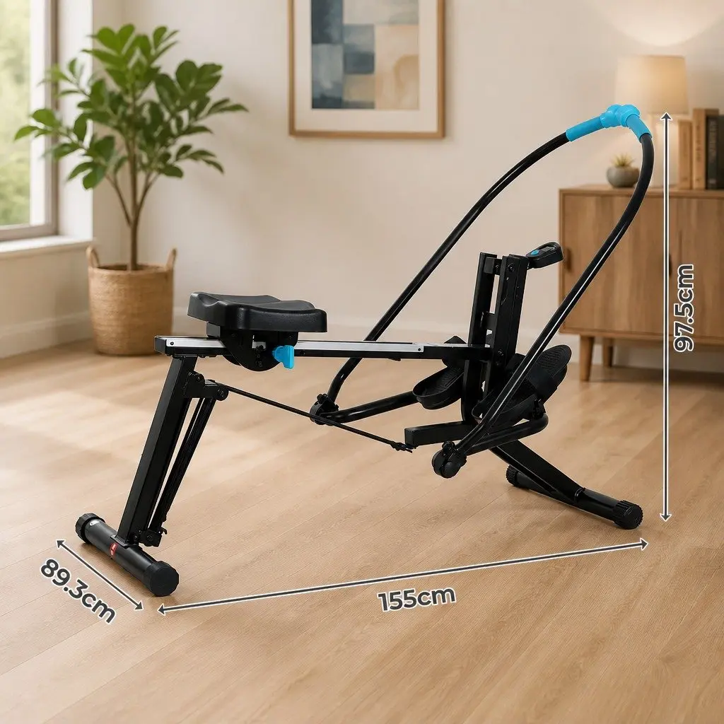2-in-1 Rowing Machine and Leg Press