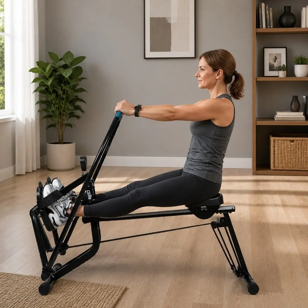 2-in-1 Rowing Machine and Leg Press
