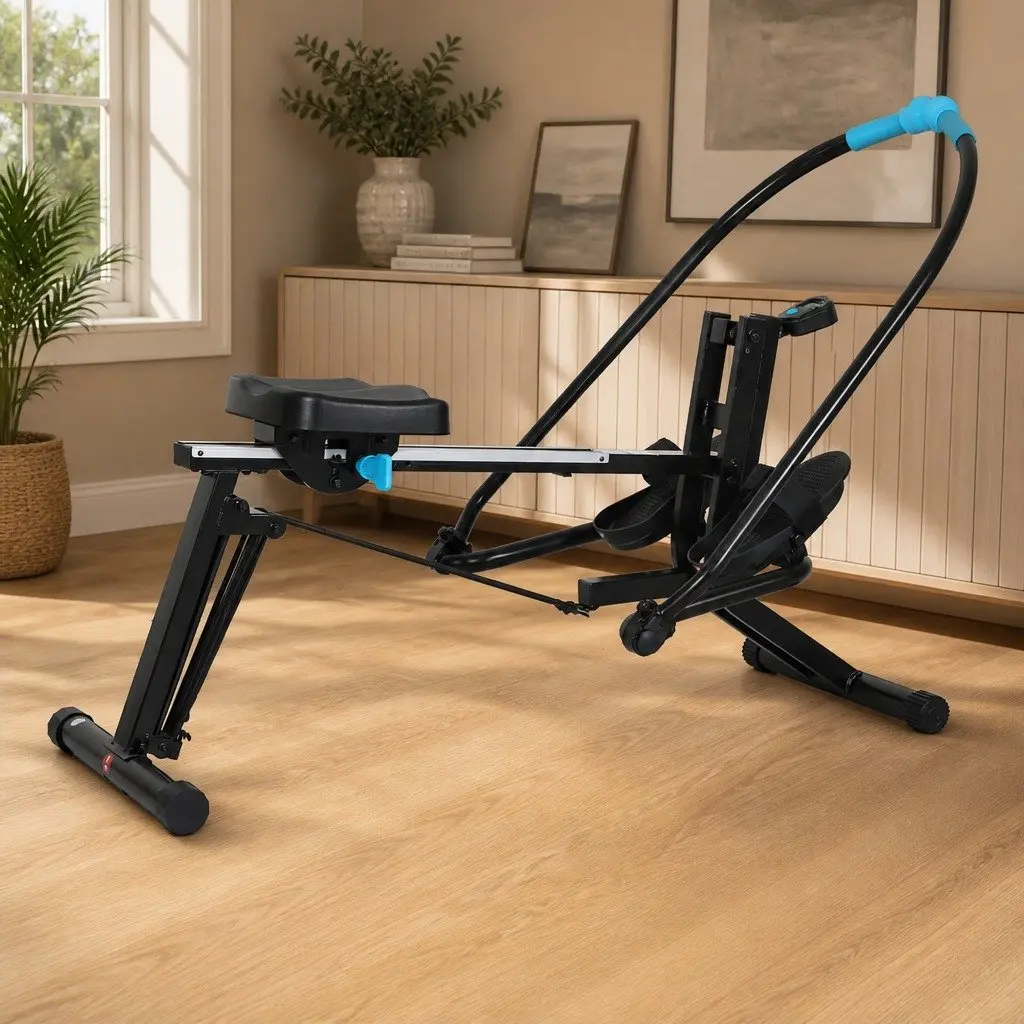 2-in-1 Rowing Machine and Leg Press
