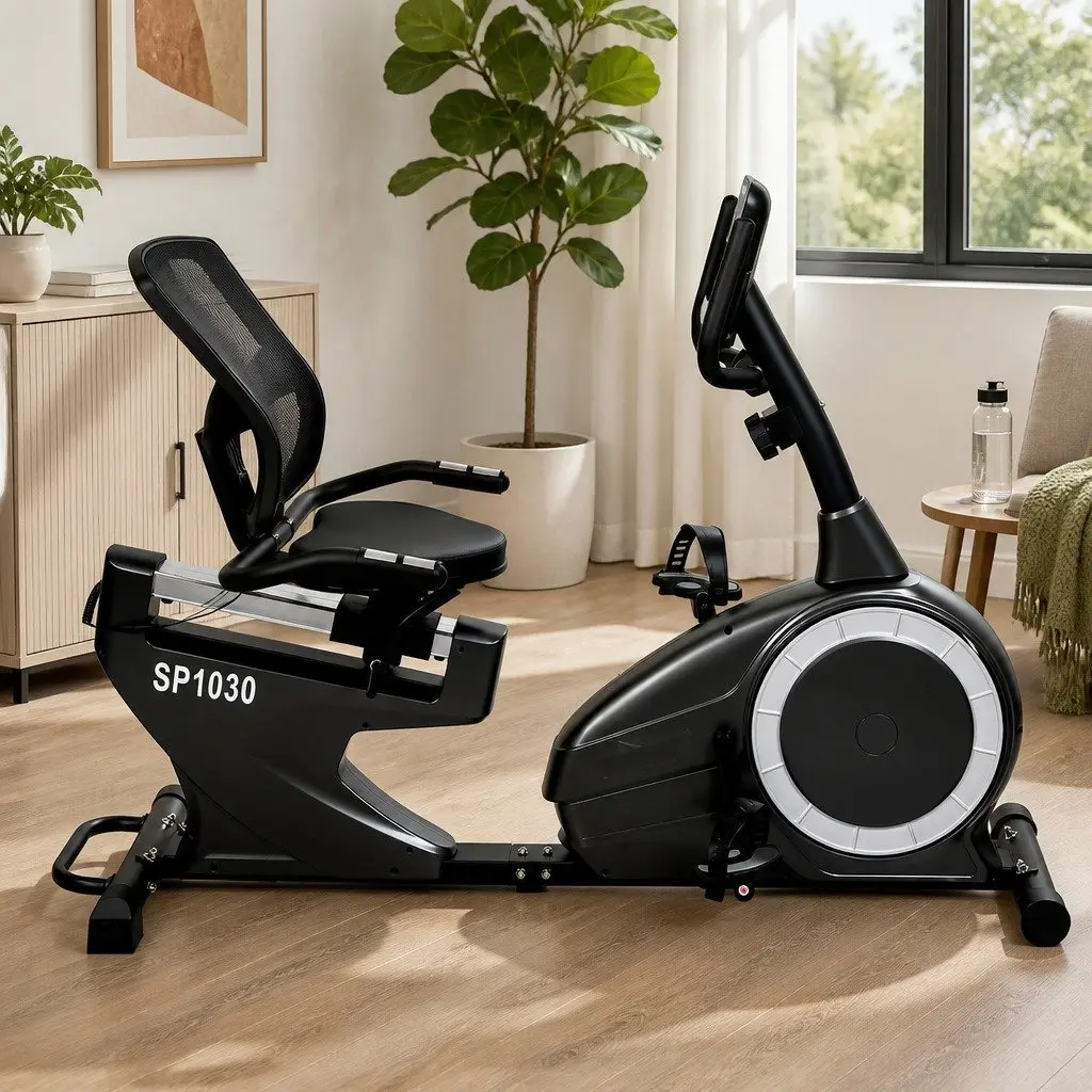 Recumbent Exercise Bike Indoor Cardio Training Equipment Adjustable Resistance