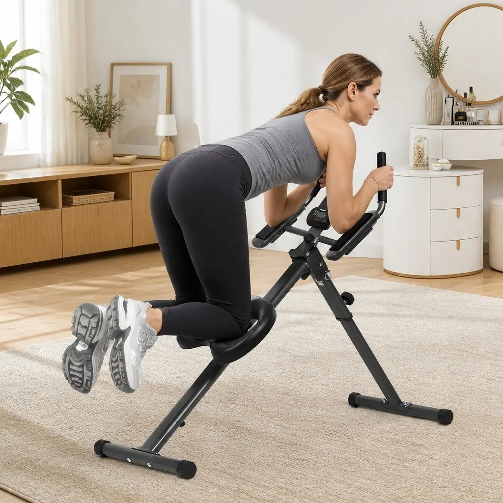 Adjustable Foldable Ab Machine with LED Metrics