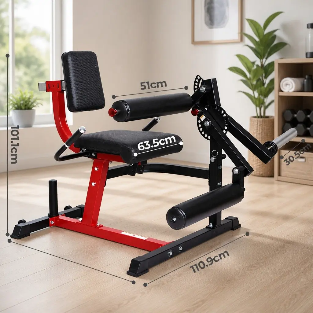 Leg Extension Curl Machine Plate Loaded Home Gym Equipment Lower Body Workout