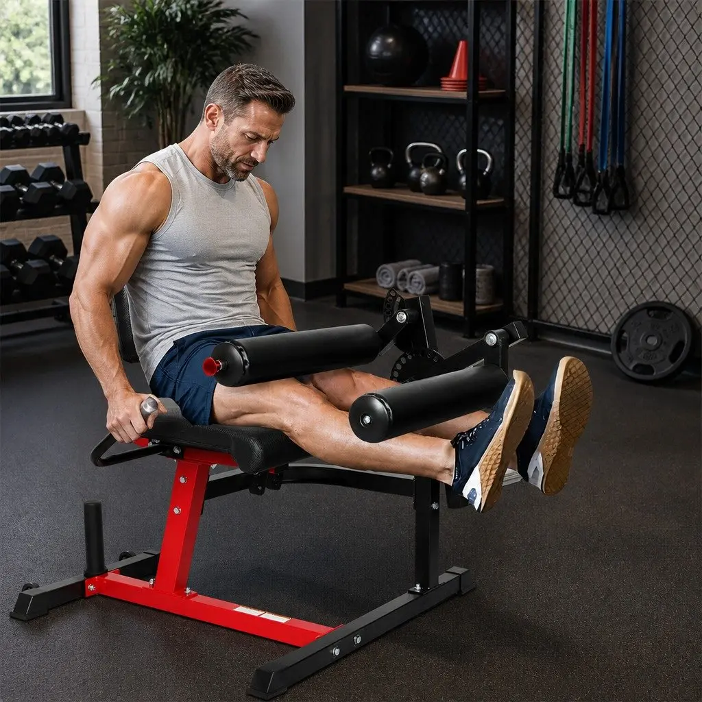 Leg Extension Curl Machine Plate Loaded Home Gym Equipment Lower Body Workout