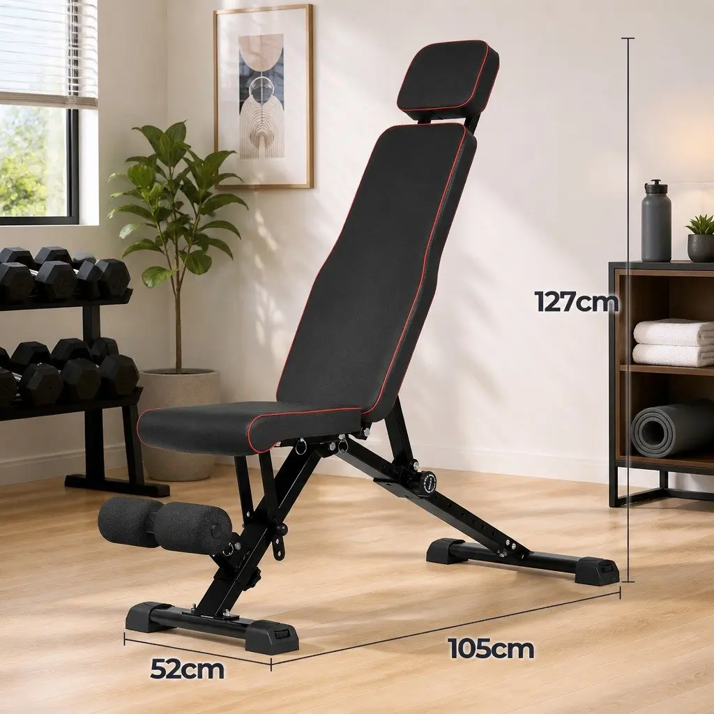 Adjustable Weight Bench Incline Flat Decline Home Gym Workout Foldable Storage