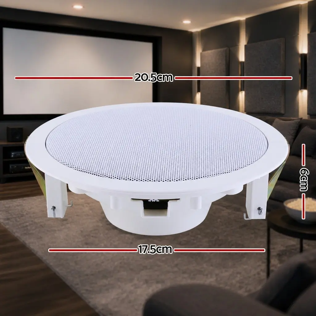 6 Inch Ceiling Speaker Home Audio System In Wall Stereo Tweeter White 8pcs Pack