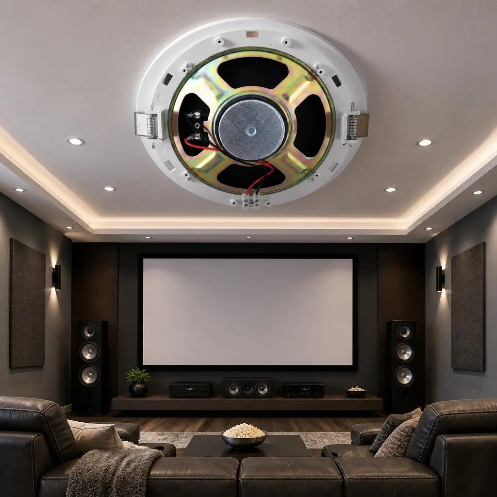 6 Inch Ceiling Speaker Home Audio System In Wall Stereo Tweeter White 8pcs Pack