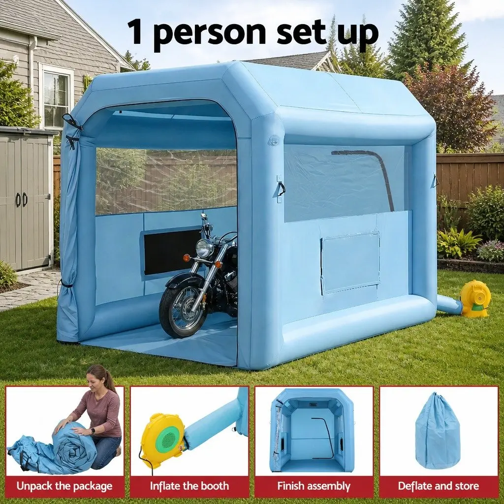Inflatable Paint Booth 2.5x2.5x3M with 550W Blower