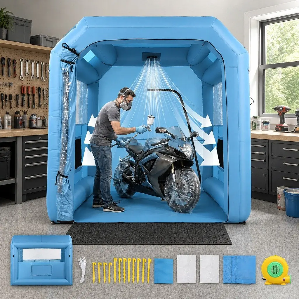 Inflatable Paint Booth 2.5x2.5x3M with 550W Blower