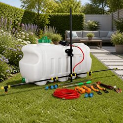 100L Weed Sprayer Tank Boom Spray Gun Garden Herbicide Nozzles ATV Quad Mounted