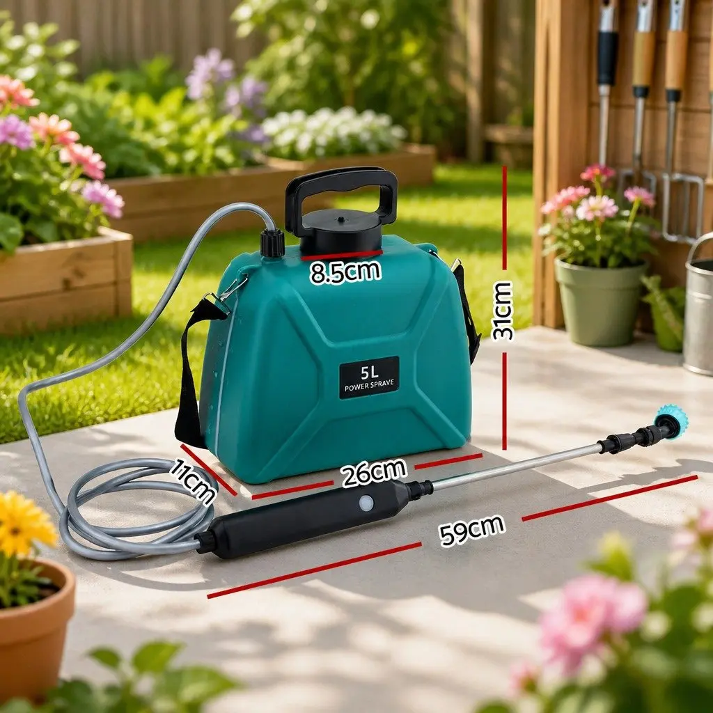Electric Weed Sprayer 5L Garden Shoulder Sprayer USB Charging Herbicide