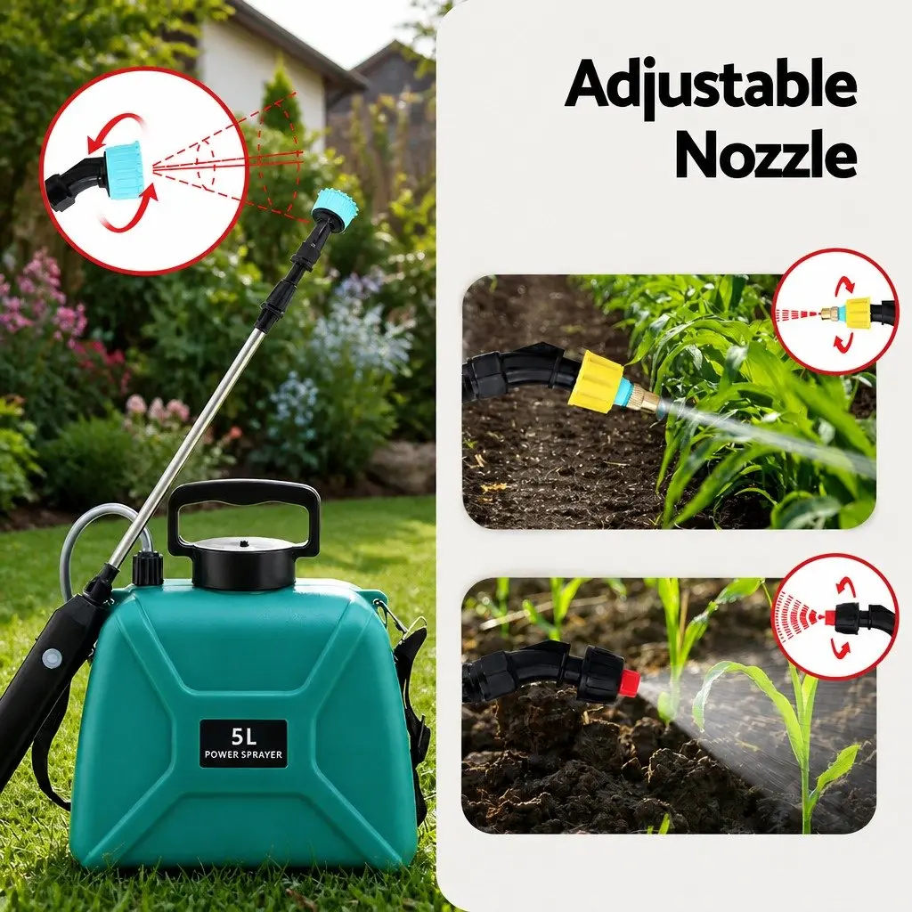 Electric Weed Sprayer 5L Garden Shoulder Sprayer USB Charging Herbicide
