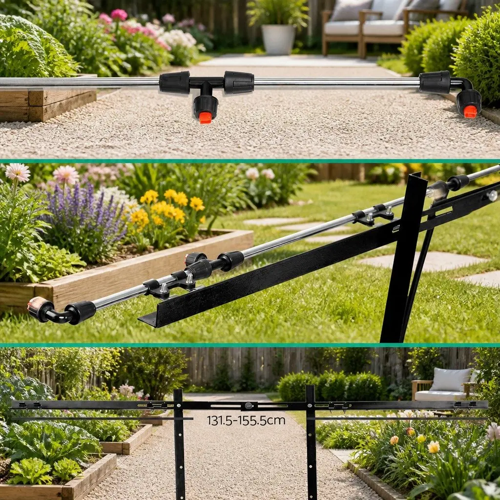 100L ATV Weed Sprayer Trailer 1.5M Boom Spray Gun Garden Herbicide Equipment