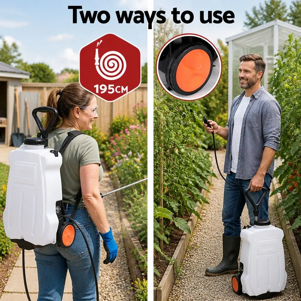 20L Electric Backpack Sprayer with Trolley Functionality