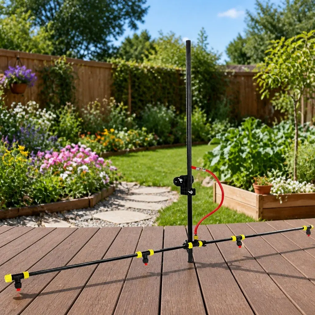 Adjustable Spray Boom 1.5M Hose 151cm Width 4 Nozzles Garden Herbicide Sprayer