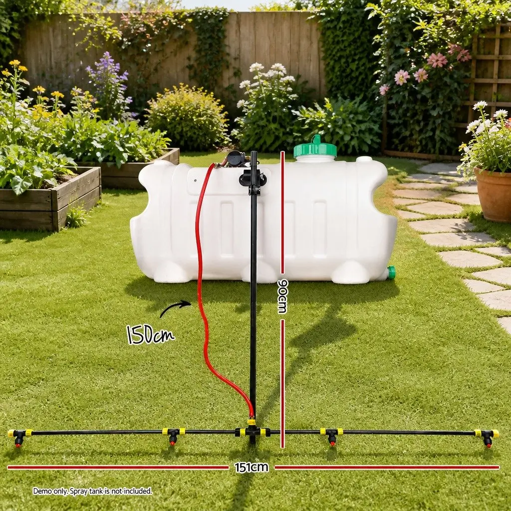 Adjustable Spray Boom 1.5M Hose 151cm Width 4 Nozzles Garden Herbicide Sprayer
