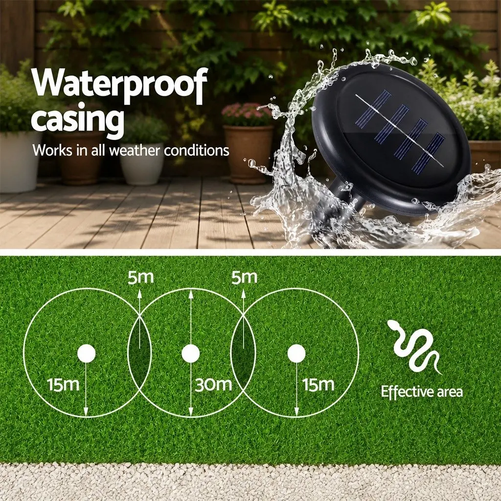 Snake Repeller 12 Pieces Ultrasonic Solar Powered Garden Yard Farm Orchard