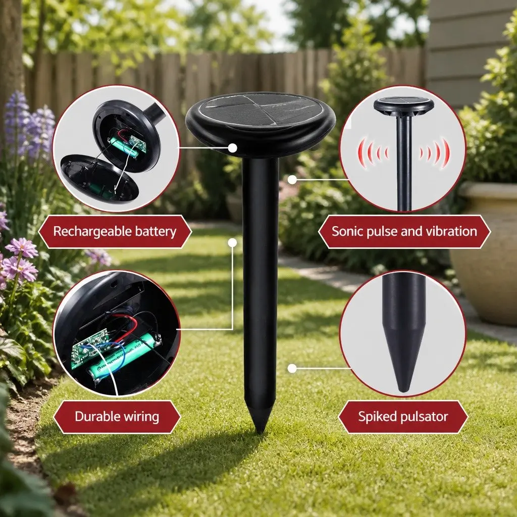 4 Pack Solar Snake Repellers